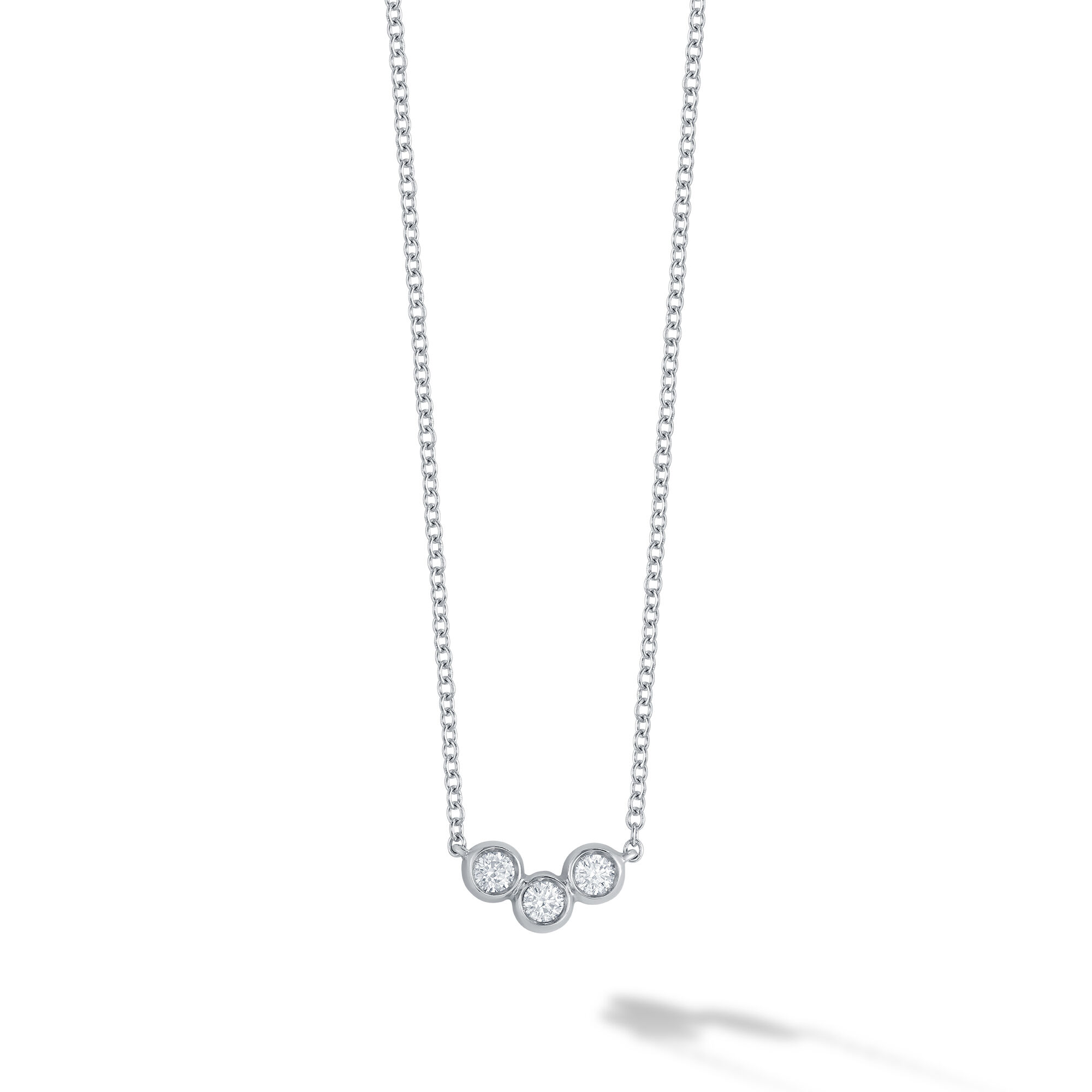 White gold chain with diamond pendant on sale