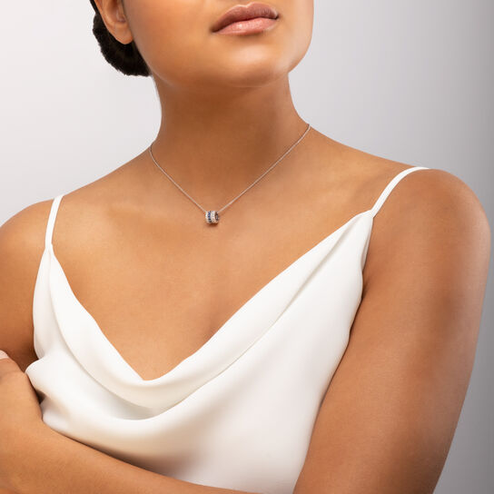 Sapphire and Diamond Barrel Pendant image number 1