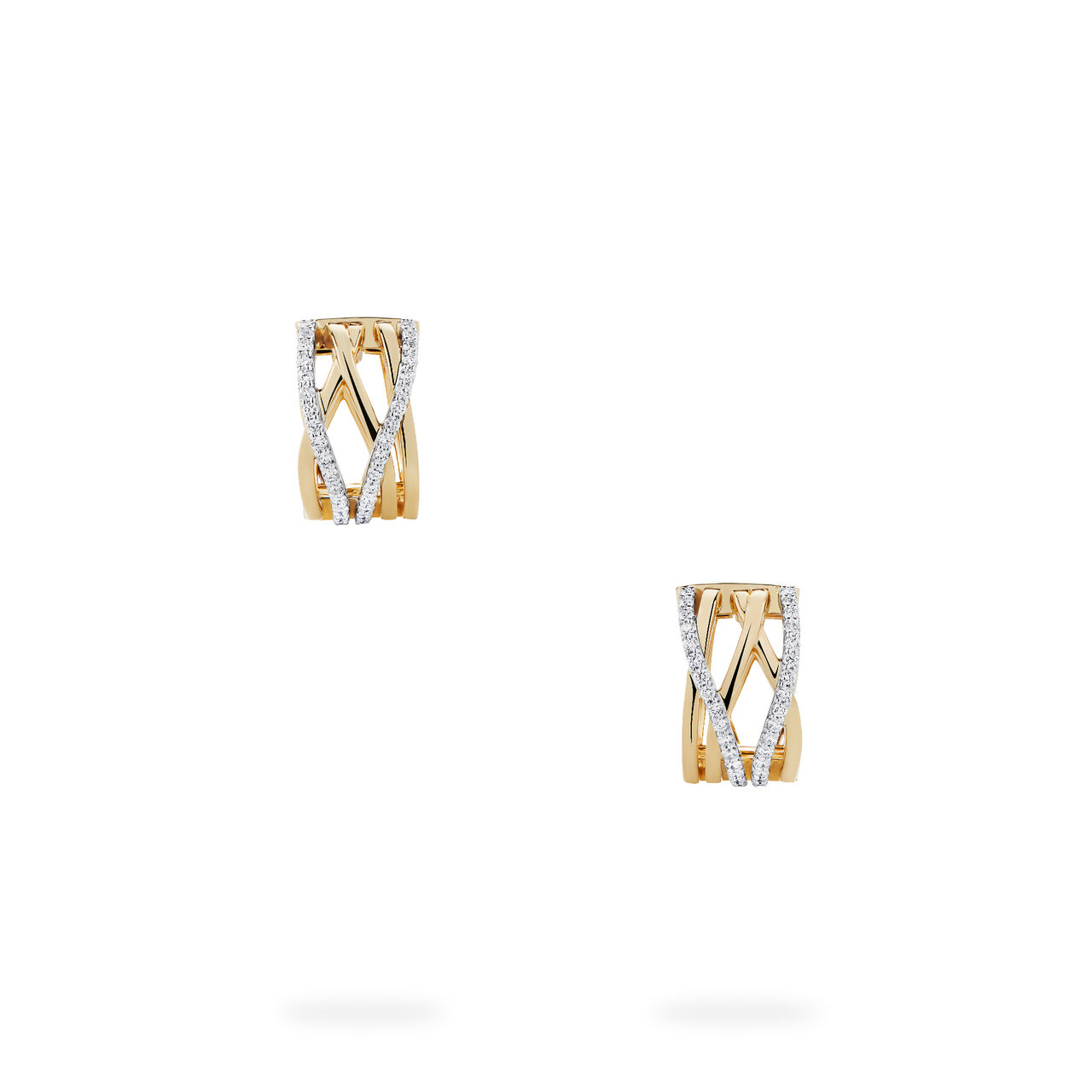 Birks Rosée du Matin Diamond and Yellow Gold Earrings image number 2