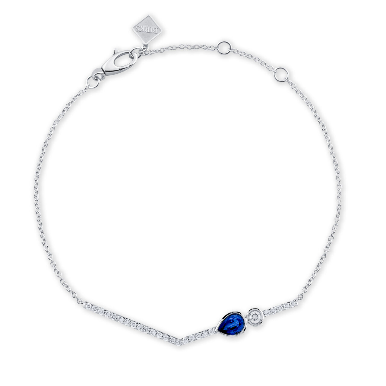 Splash Diamond and Sapphire Chevron Bracelet image number 0