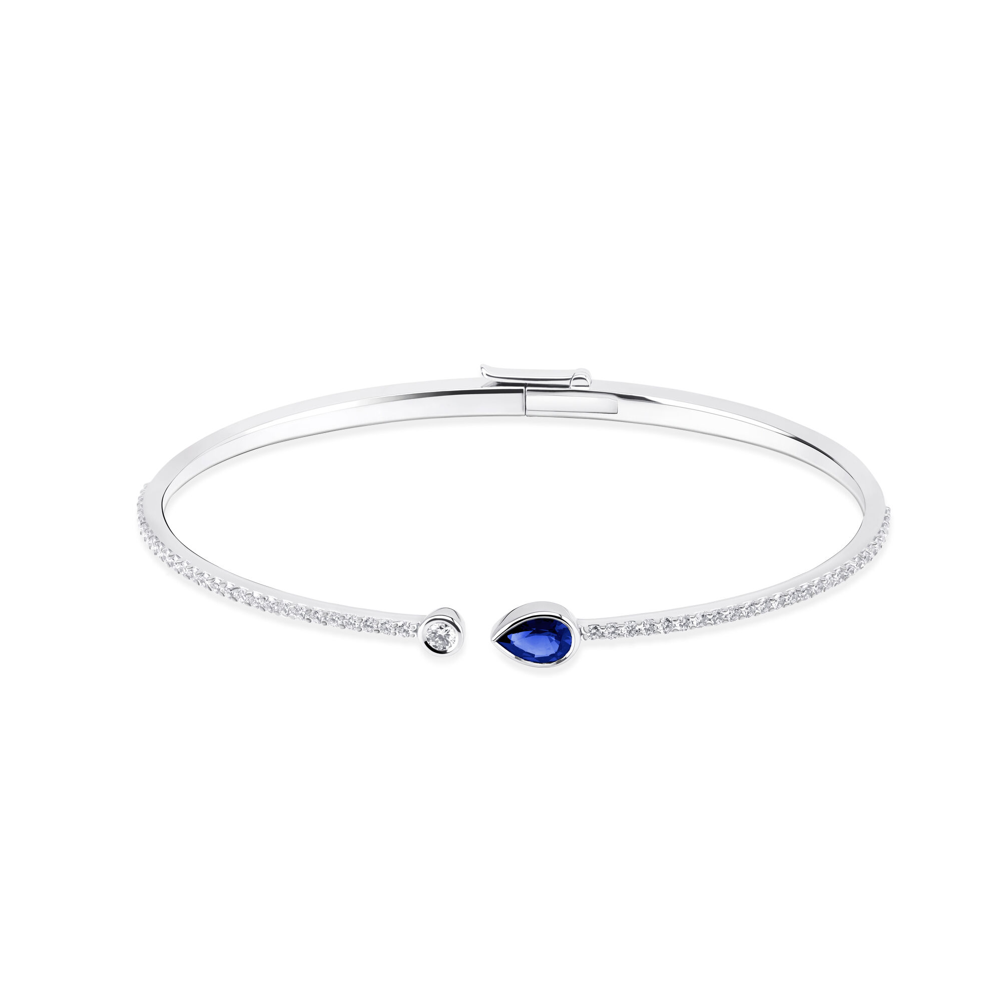 Blue sapphire bangle bracelet top