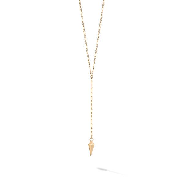 Collier lariat Rock & Pearl, or jaune