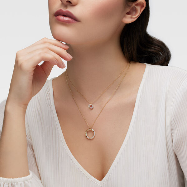 Yellow Gold Circle Pendant, Small