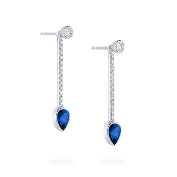 Sapphire and Diamond Drop Earrings