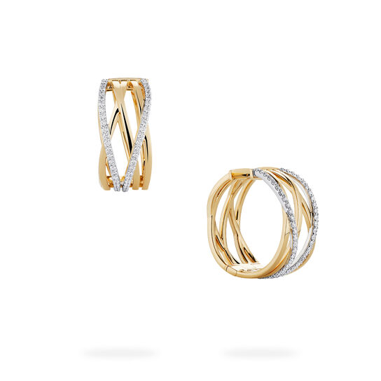 Diamond and Yellow Gold Earrings, Large image number 0