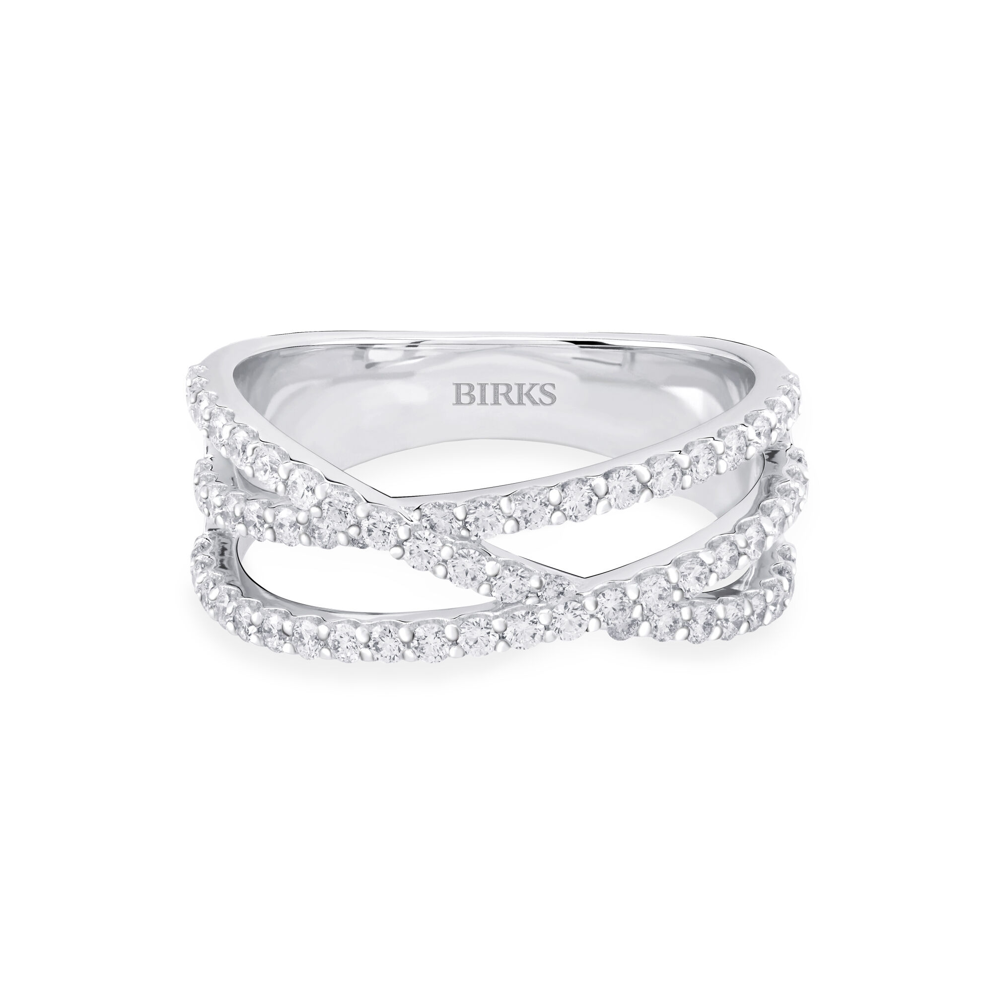 Diamond and White Gold Ring Small Birks