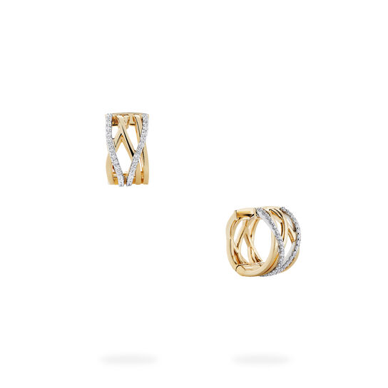 Birks Rosée du Matin Diamond and Yellow Gold Earrings Side image number 0