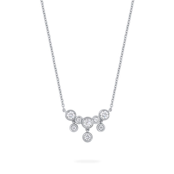 Diamond Bezel Small Drop Necklace