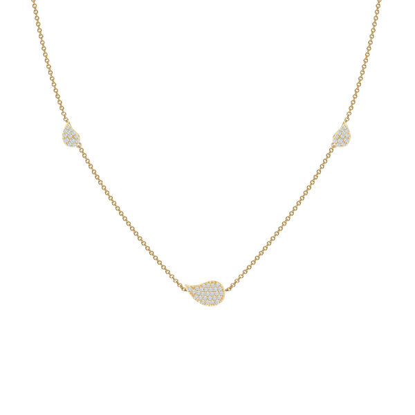 Yellow Gold and Diamond Station Necklace