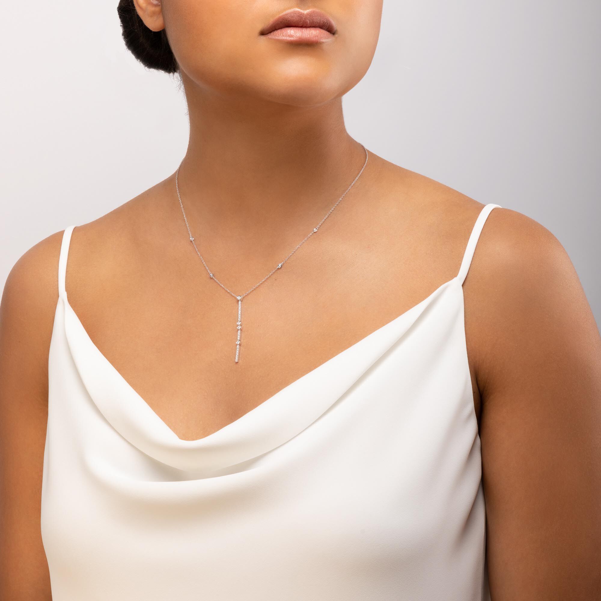 Diamond drop y hotsell necklace