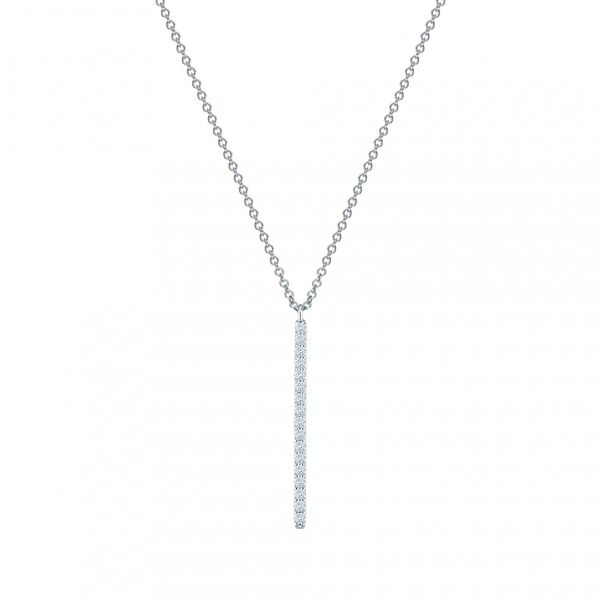 Vertical Diamond Bar Necklace