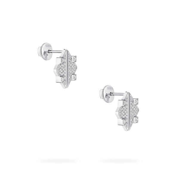 Boucles d'oreilles en or blanc et diamant