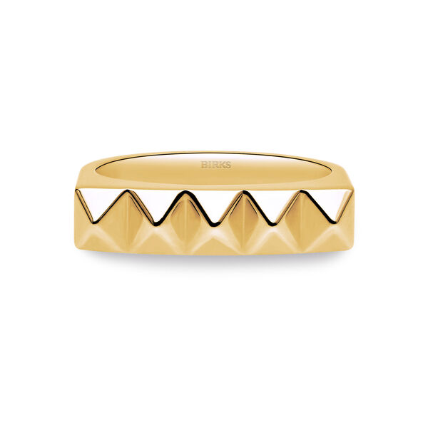 Stackable Yellow Gold and Pearl Rings