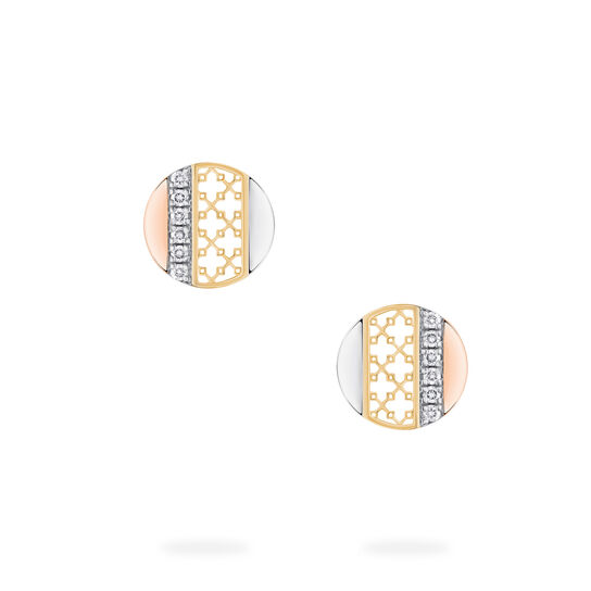 Birks Dare to Dream Tri-Gold Disc Earrings image number 0