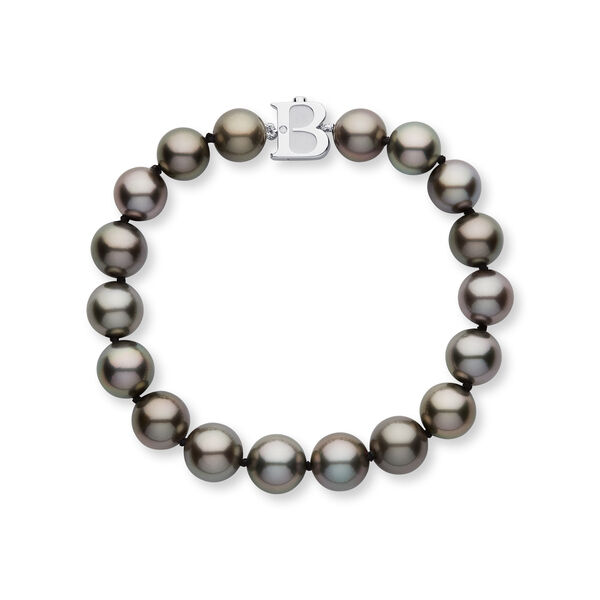 9-10 mm White Gold Tahitian Bracelet