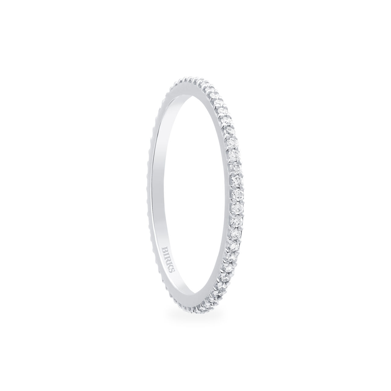 Birks Iconic Stackable White Gold and Diamond RosÃ©e du Matin Ring image number 2