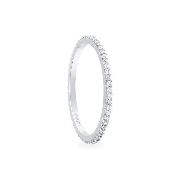 Bague empilable en diamants Rosée du Matin, Or blanc